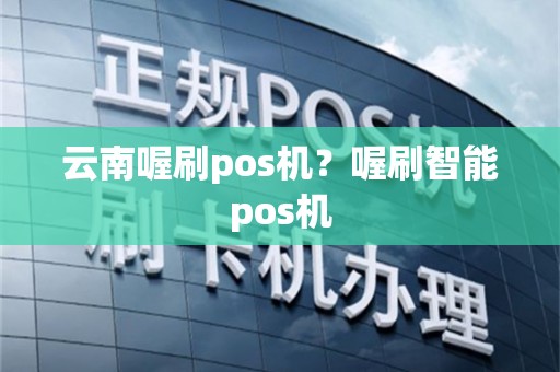 云南喔刷pos机？喔刷智能pos机