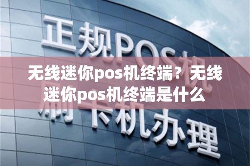 无线迷你pos机终端？无线迷你pos机终端是什么