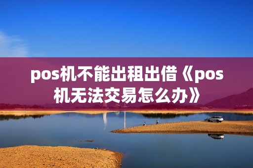 pos机不能出租出借《pos机无法交易怎么办》
