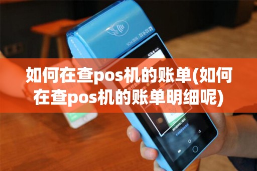如何在查pos机的账单(如何在查pos机的账单明细呢)