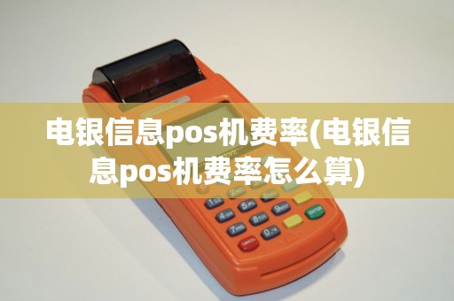 电银信息pos机费率(电银信息pos机费率怎么算)