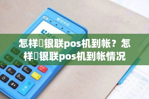 怎样査银联pos机到帐？怎样査银联pos机到帐情况