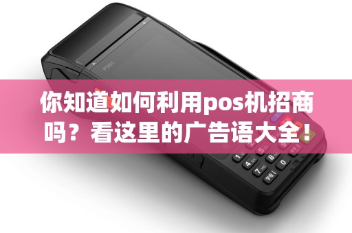 你知道如何利用pos机招商吗？看这里的广告语大全！