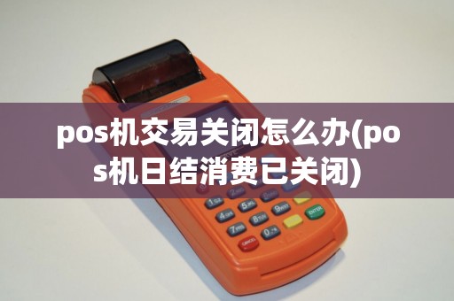 pos机交易关闭怎么办(pos机日结消费已关闭)