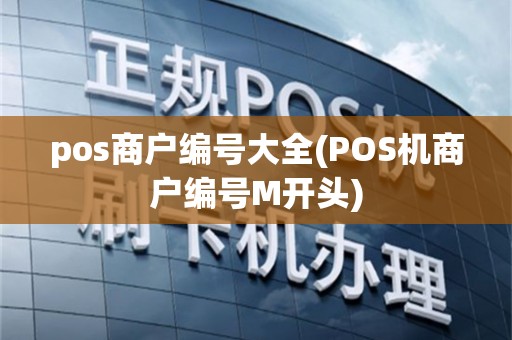 pos商户编号大全(POS机商户编号M开头)
