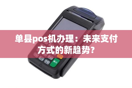 单县pos机办理：未来支付方式的新趋势？