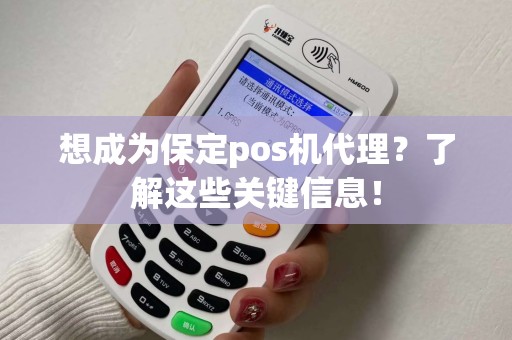想成为保定pos机代理？了解这些关键信息！