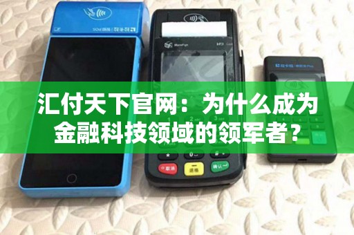 汇付天下官网：为什么成为金融科技领域的领军者？