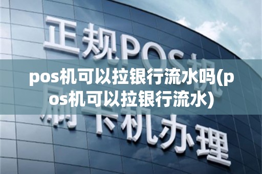pos机可以拉银行流水吗(pos机可以拉银行流水)
