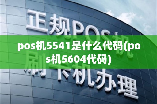 pos机5541是什么代码(pos机5604代码)
