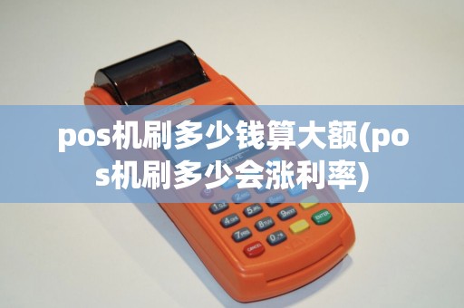 pos机刷多少钱算大额(pos机刷多少会涨利率)