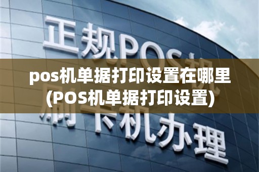pos机单据打印设置在哪里(POS机单据打印设置)