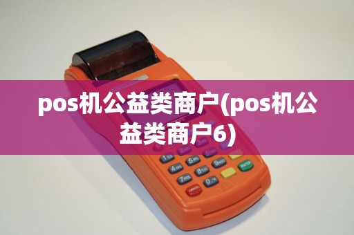 pos机公益类商户(pos机公益类商户6)