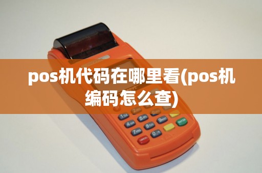 pos机代码在哪里看(pos机编码怎么查)