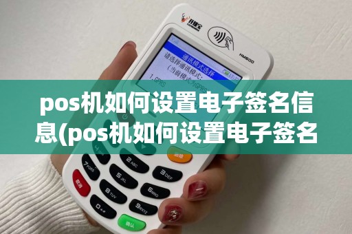 pos机如何设置电子签名信息(pos机如何设置电子签名)