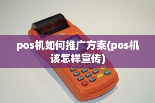 pos机如何推广方案(pos机该怎样宣传)