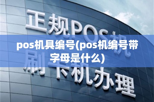pos机具编号(pos机编号带字母是什么)