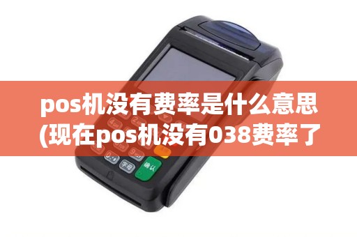 pos机没有费率是什么意思(现在pos机没有038费率了吗)