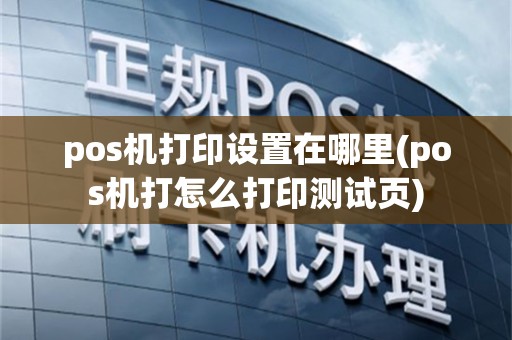 pos机打印设置在哪里(pos机打怎么打印测试页)