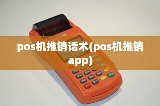 pos机推销话术(pos机推销app)