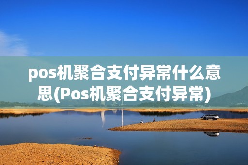 pos机聚合支付异常什么意思(Pos机聚合支付异常)