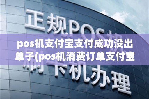 pos机支付宝支付成功没出单子(pos机消费订单支付宝)
