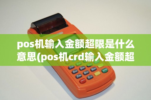 pos机输入金额超限是什么意思(pos机crd输入金额超限)