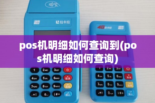 pos机明细如何查询到(pos机明细如何查询)
