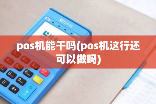 pos机能干吗(pos机这行还可以做吗)