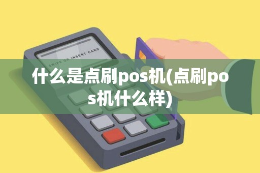 什么是点刷pos机(点刷pos机什么样)