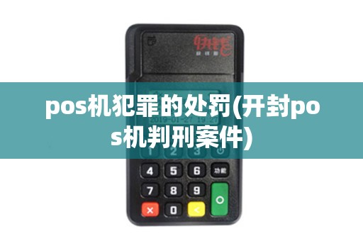 pos机犯罪的处罚(开封pos机判刑案件)