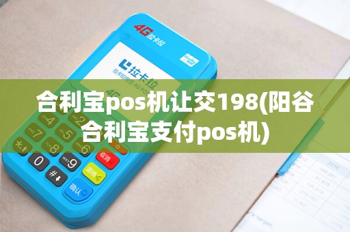 合利宝pos机让交198(阳谷合利宝支付pos机)