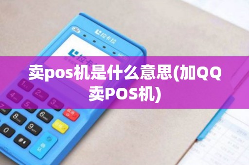 卖pos机是什么意思(加QQ卖POS机)