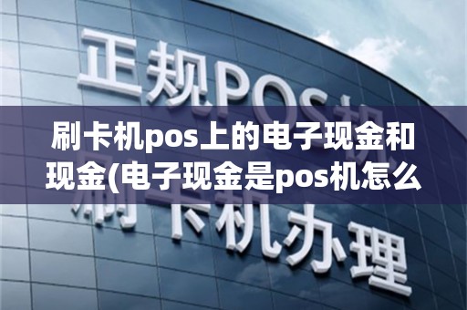 刷卡机pos上的电子现金和现金(电子现金是pos机怎么刷)