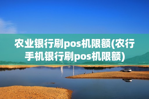 农业银行刷pos机限额(农行手机银行刷pos机限额)