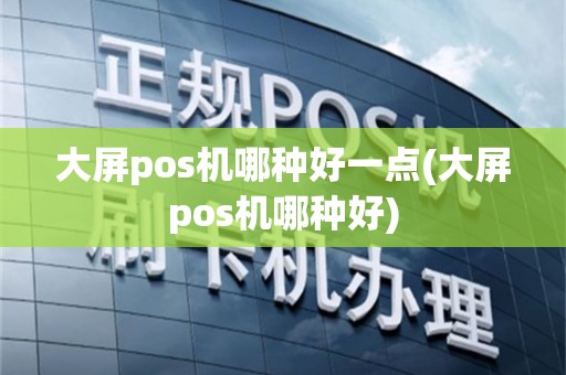 大屏pos机哪种好一点(大屏pos机哪种好)