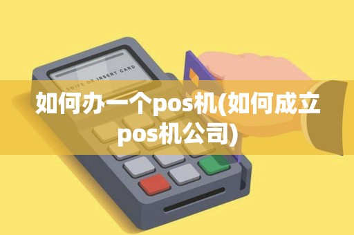 如何办一个pos机(如何成立pos机公司)