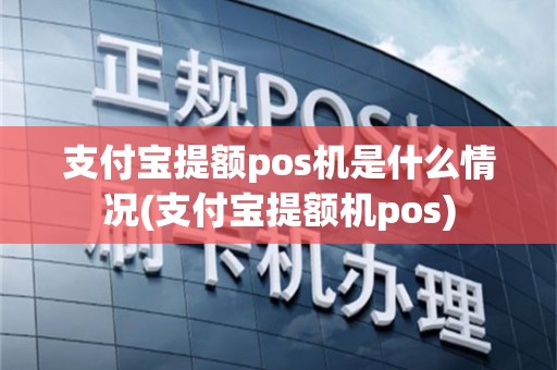支付宝提额pos机是什么情况(支付宝提额机pos)