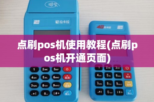 点刷pos机使用教程(点刷pos机开通页面)