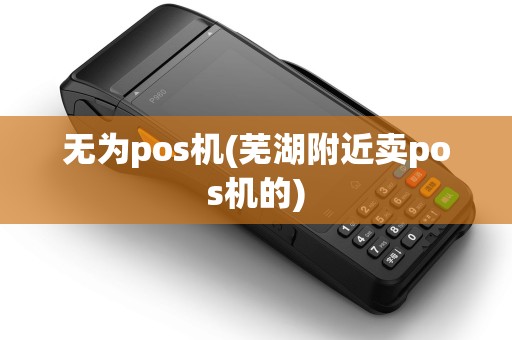 无为pos机(芜湖附近卖pos机的)