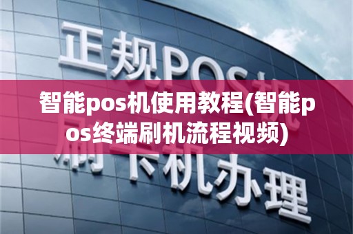 智能pos机使用教程(智能pos终端刷机流程视频)