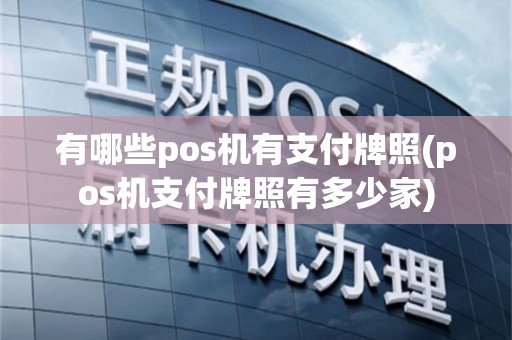 有哪些pos机有支付牌照(pos机支付牌照有多少家)
