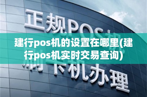建行pos机的设置在哪里(建行pos机实时交易查询)