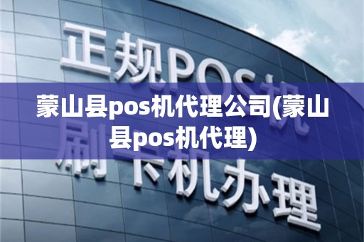 蒙山县pos机代理公司(蒙山县pos机代理)