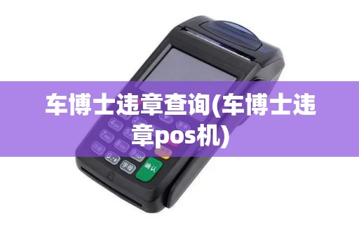 车博士违章查询(车博士违章pos机)