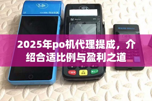 2025年po机代理提成，介绍合适比例与盈利之道