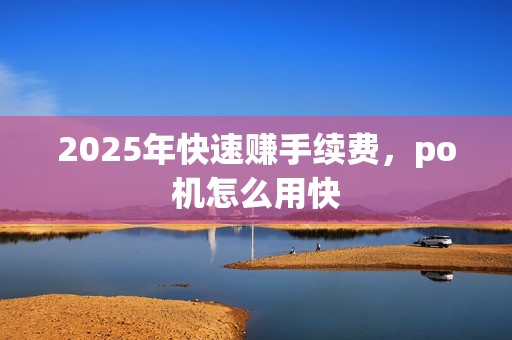 2025年快速赚手续费，po机怎么用快