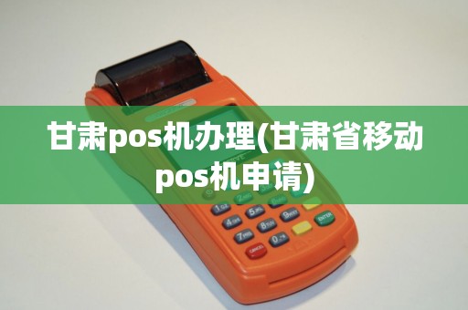 甘肃pos机办理(甘肃省移动pos机申请)