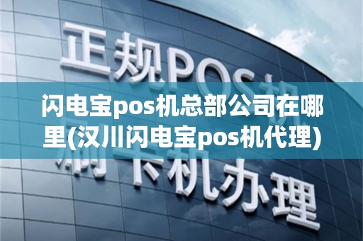 闪电宝pos机总部公司在哪里(汉川闪电宝pos机代理)