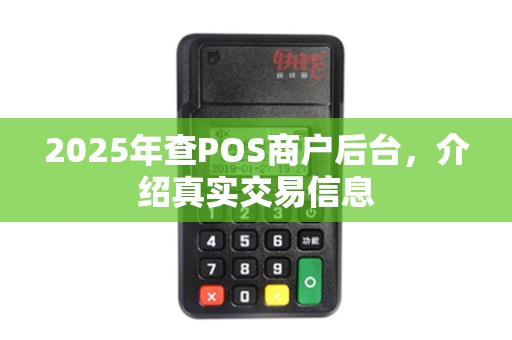 2025年查POS商户后台，介绍真实交易信息